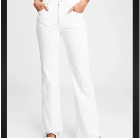 Gap White Jeans Vintage Flare High Rise Denim - Picture 1 of 4